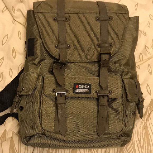 Olive Green Olympia Backpack 22L Capacity (NEW) - Picture 1 of 16